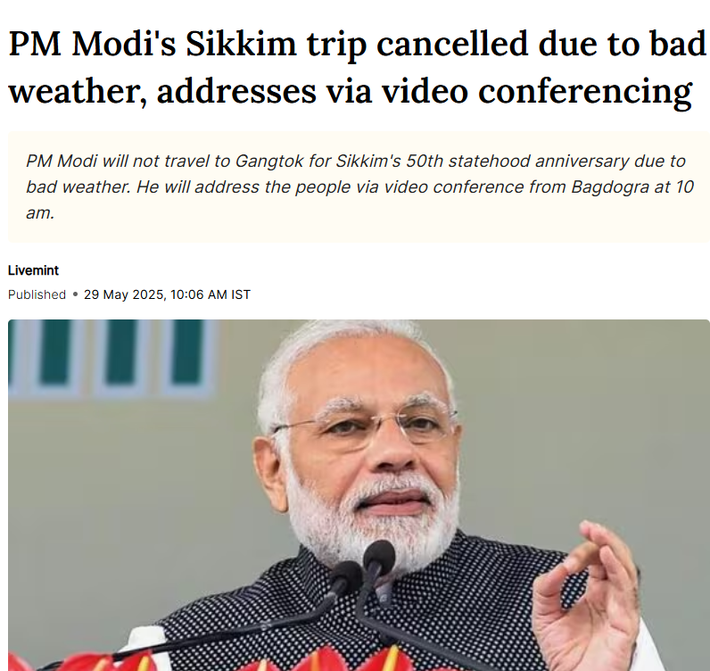 Sikkim PM MOdi support rally falsely link to nepal