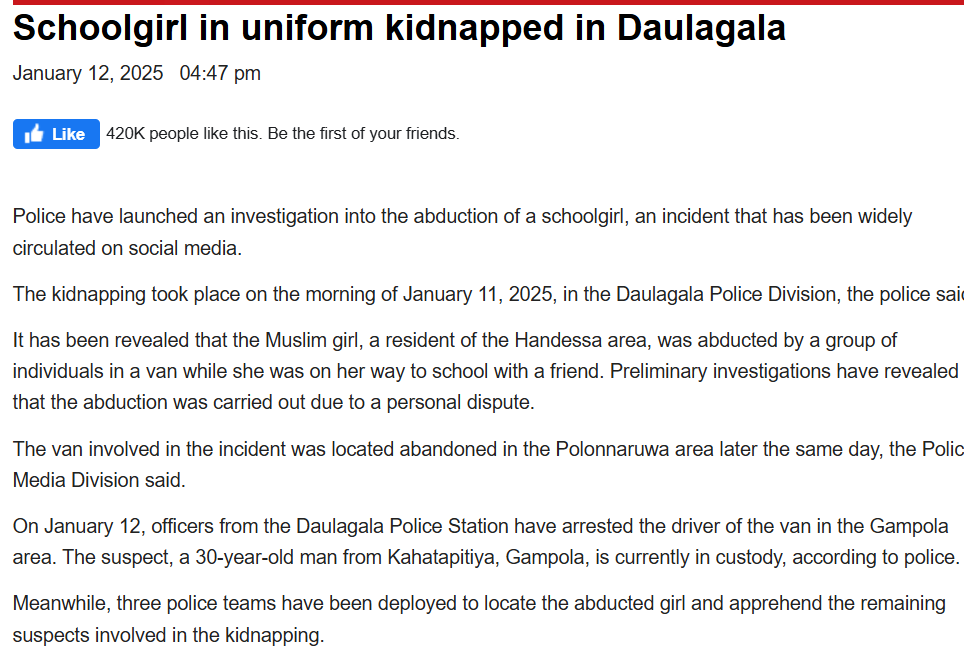 srilanka video of girl abduction falsely link to india with communal angle