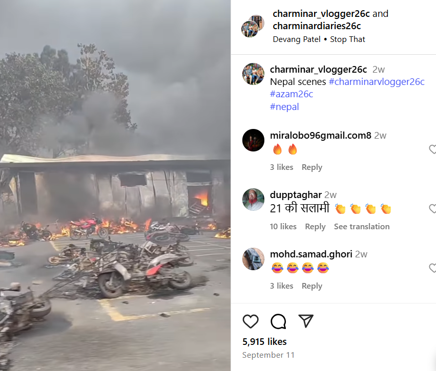 Nepal Violence Video falsely link to ladakh protest