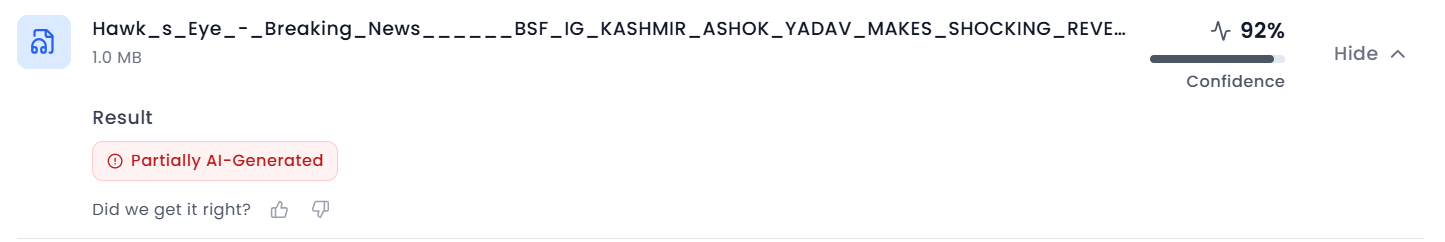 ashok yadav ig bsf kashmir deepfake video viral