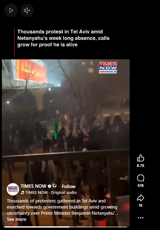 Benjamin Netanyahu protest video, Iran viral video, Israel protest video, Israel-Iran War